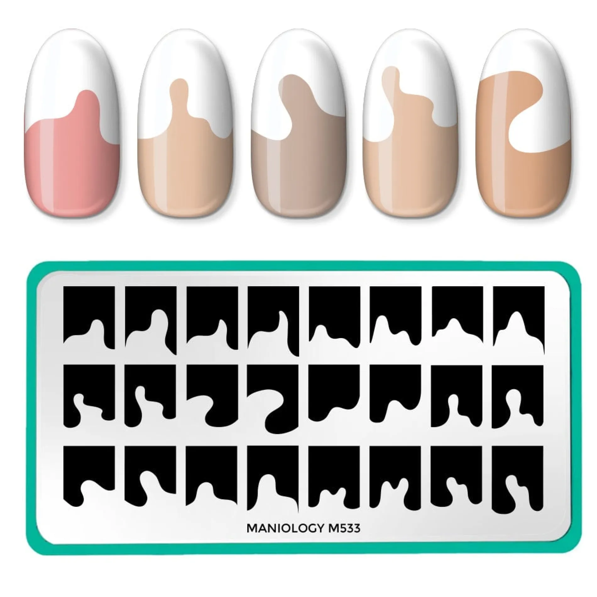 Abstract French (M533) - Nail Stamping Plate