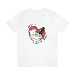Addicted to Cats and Nail Polishes - Short Sleeve T-shirt