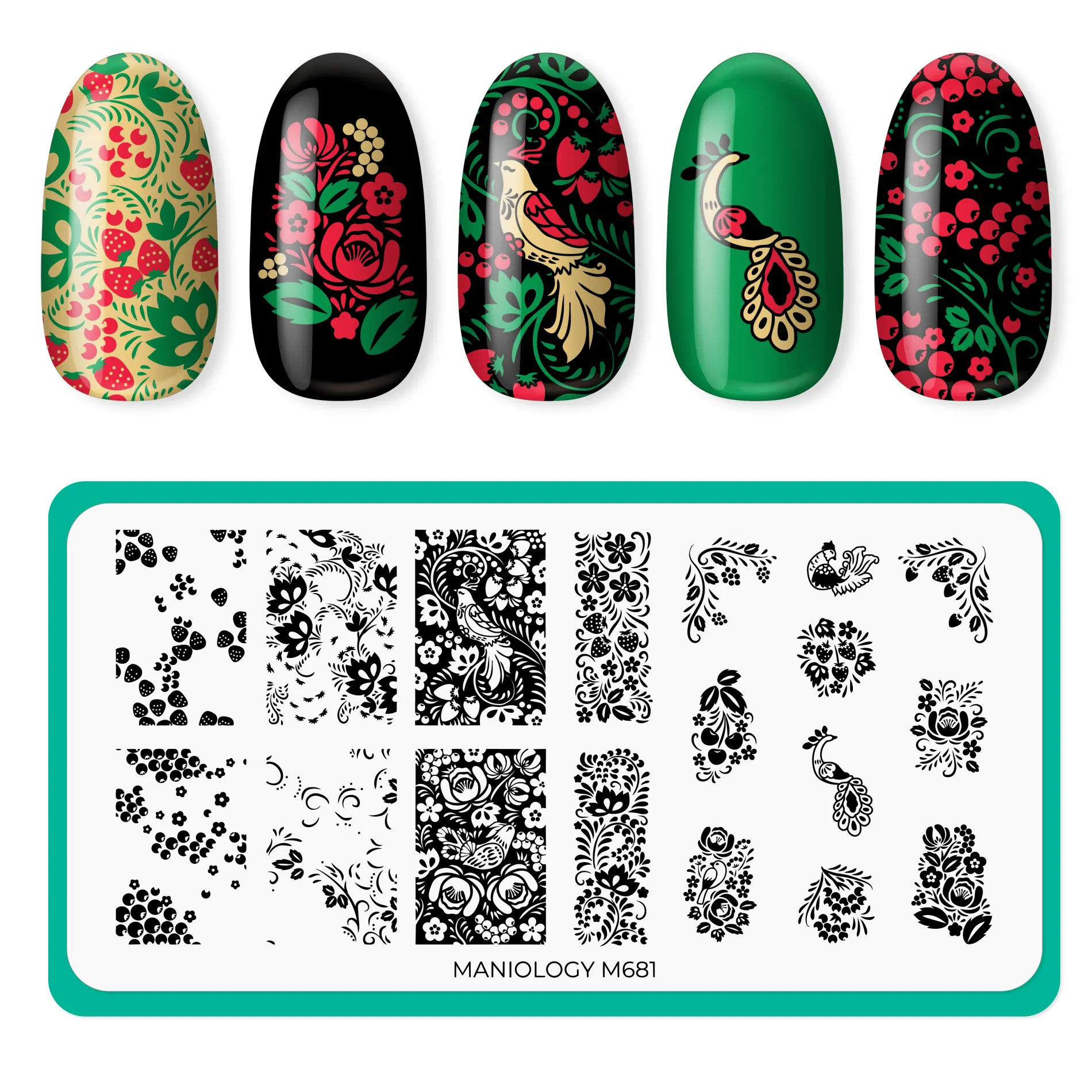 Afternoon Tea (M681) - Nail Stamping Plate