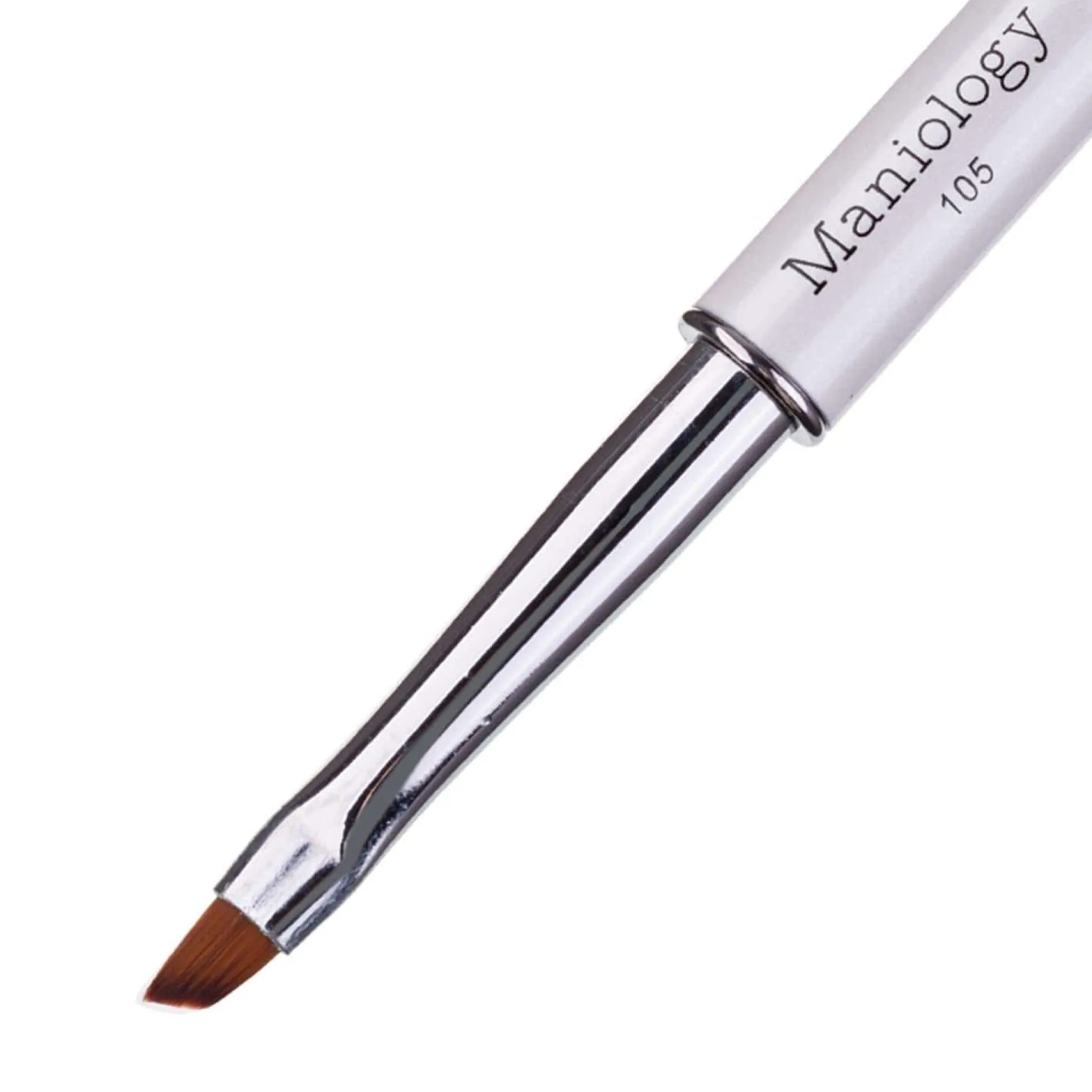 Angled Precision Brush #105- Premium Nail Art Manicure Clean Up Brush Line