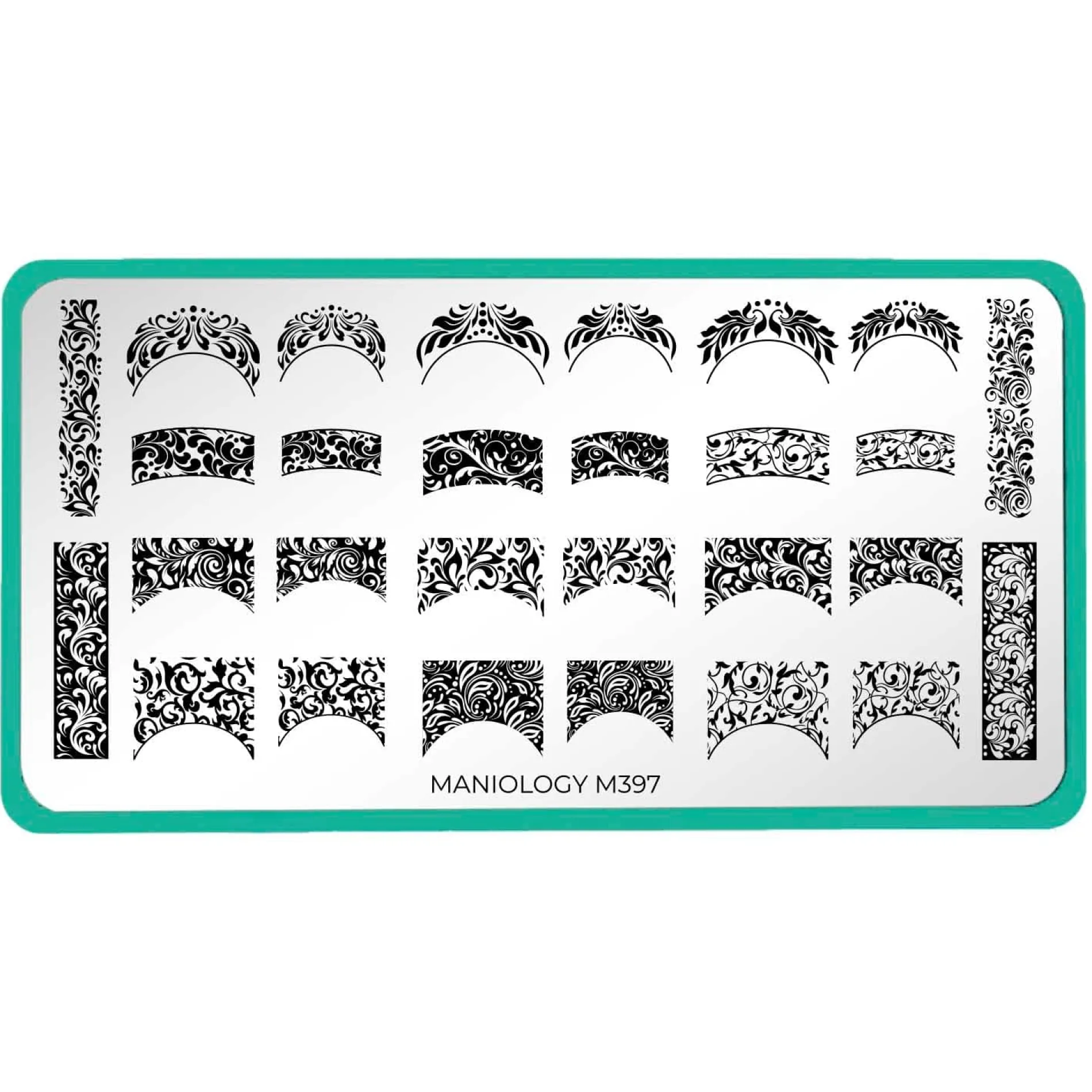 Antique Swirl French (M397) - Nail Stamping Plate
