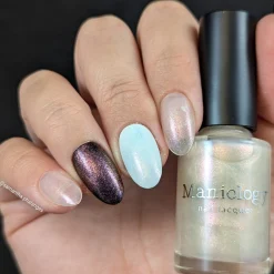 Arctic Dreams: Blushing Snow (P173) - Pink Clear Iridescent Glitter Topper Nail Polish