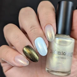 Arctic Dreams: Winter's Light (P171) - Gold Clear Iridescent Glitter Topper Nail Polish