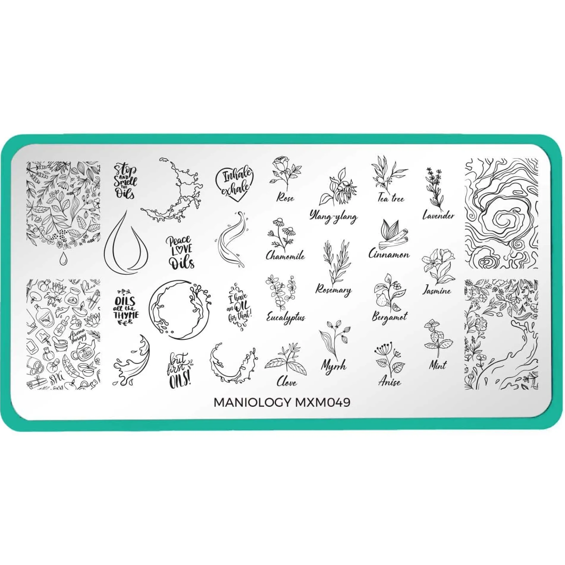 Aromatherapy: Scented Garden (MXM049) - Nail Stamping Plate