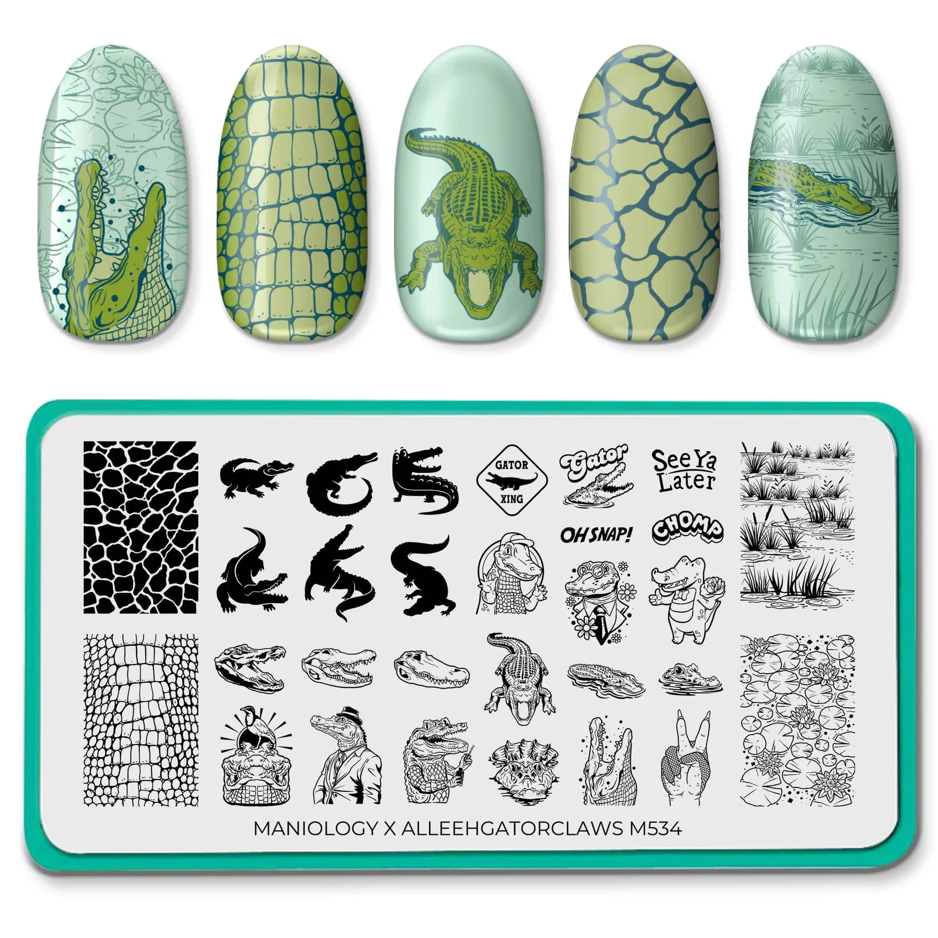 Artist Collaboration: Alleehgatorclaws (M534) - Nail Stamping Plate