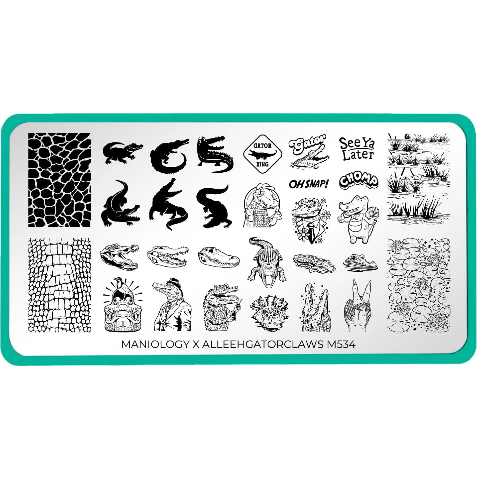Artist Collaboration: Alleehgatorclaws (M534) - Nail Stamping Plate