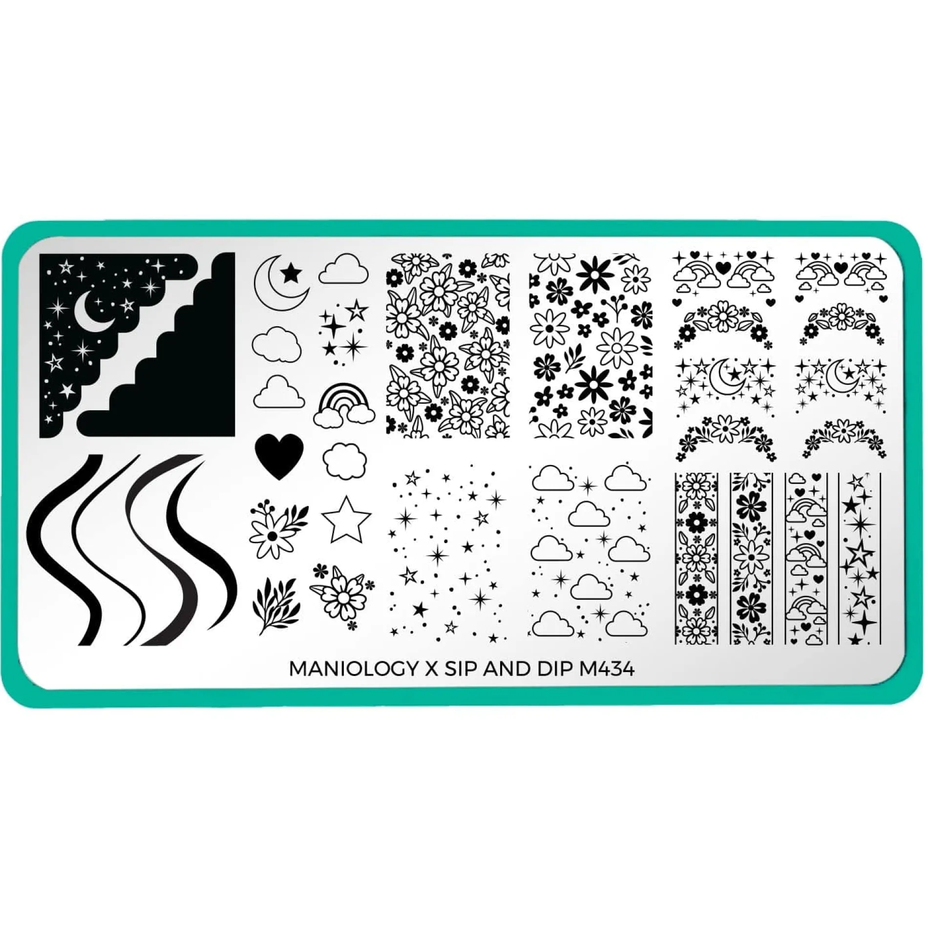 Artist Collaboration: sip_and_dip (M434) - Nail Stamping Plate