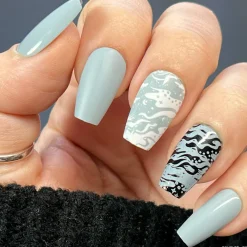 Asteroid (B504) - Cream Gray Stamping Polish
