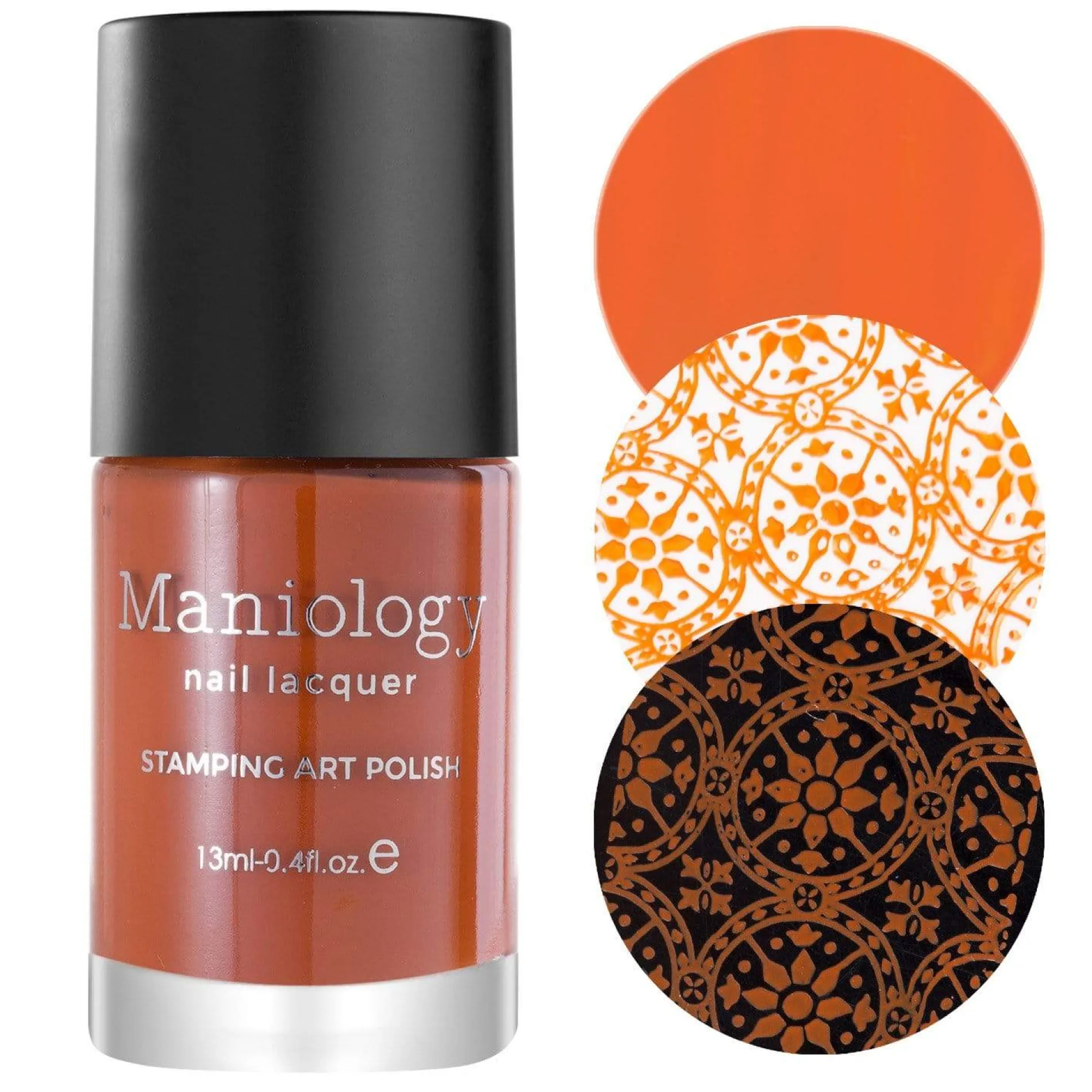 Autumn Blossom: Chrysanthemum (B302) Burnt Orange Stamping Polish