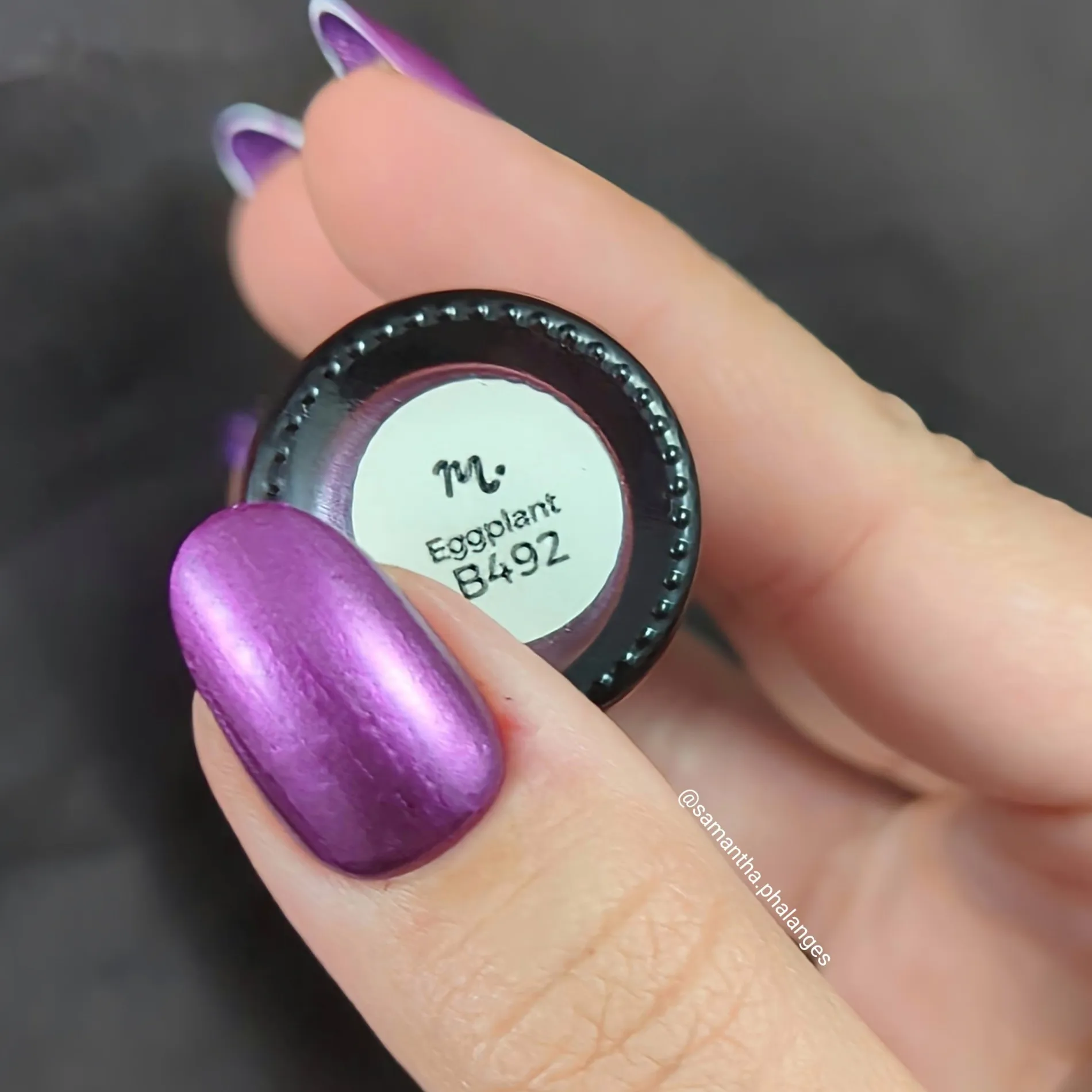 Autumn Bounty: Eggplant (B492) - Purple Metallic Stamping Polish