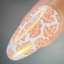 Autumn Bounty: Persimmon (B490) - Orange Metallic Stamping Polish