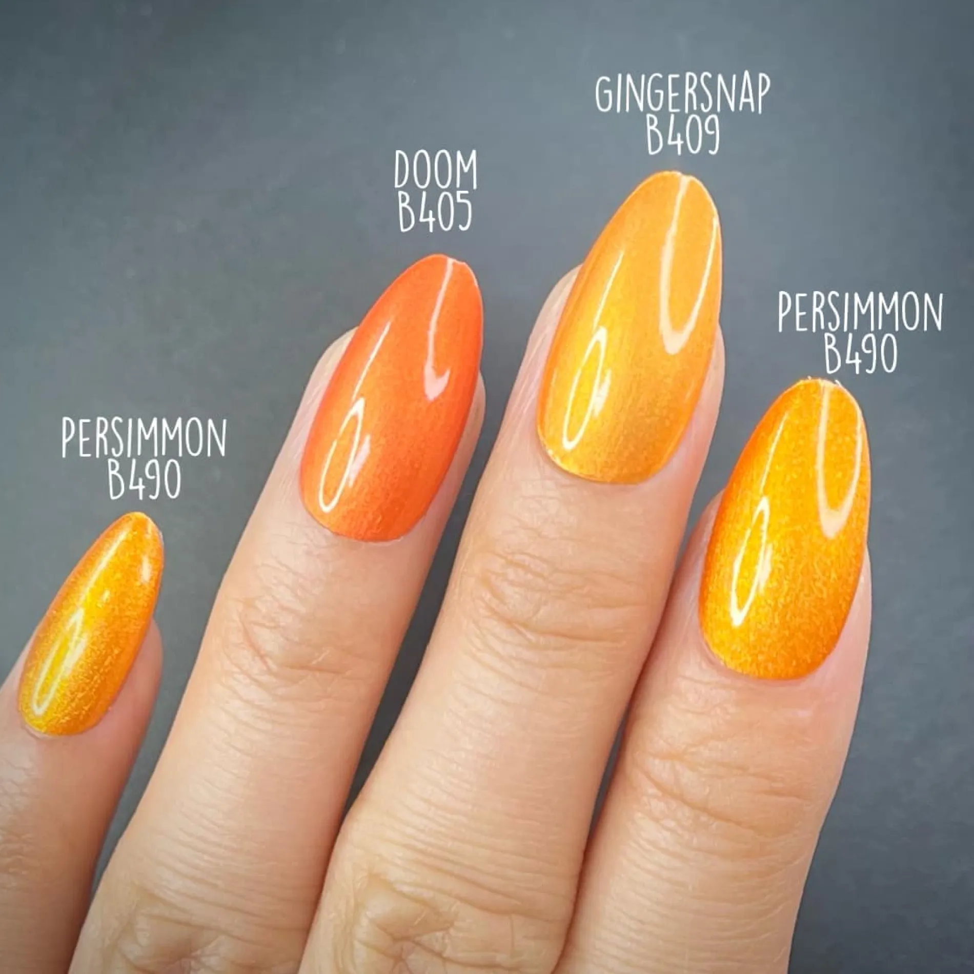 Autumn Bounty: Persimmon (B490) - Orange Metallic Stamping Polish