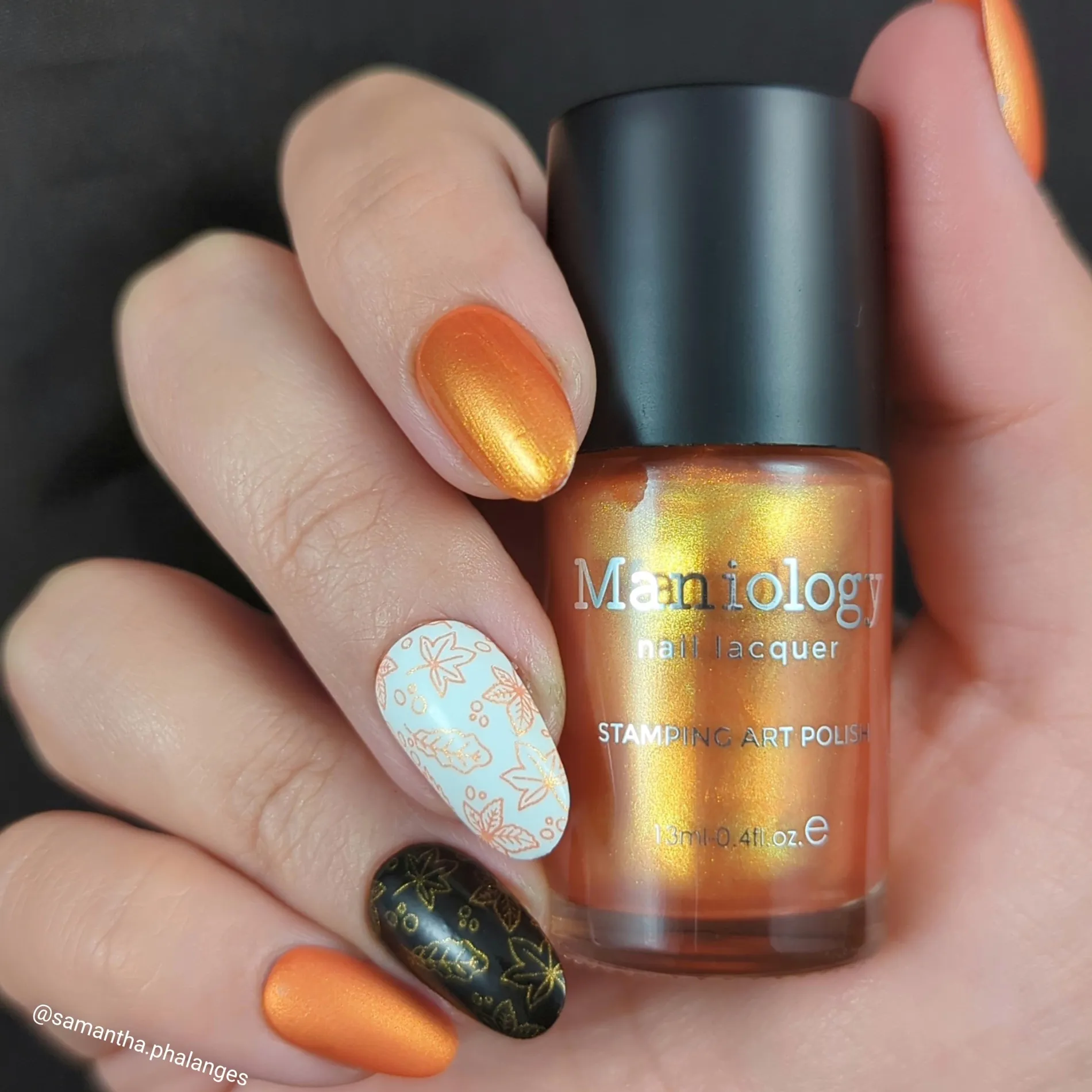 Autumn Bounty: Persimmon (B490) - Orange Metallic Stamping Polish