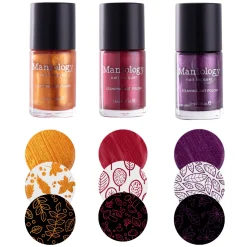 Autumn Bounty: 3-Piece Metallic Stamping Polish Set