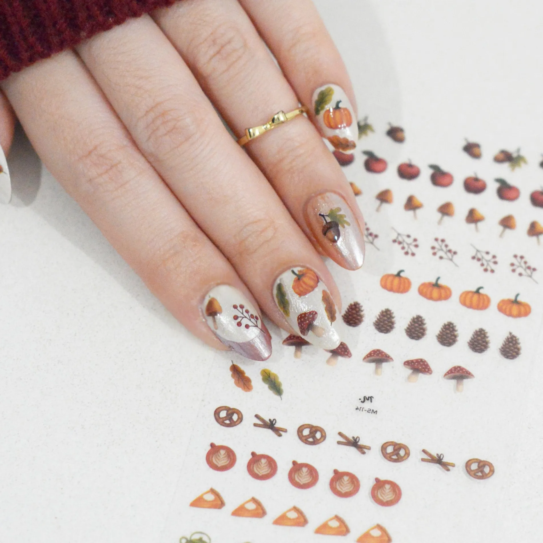 Autumn Cozy (MS-114) - Nail Art Sticker