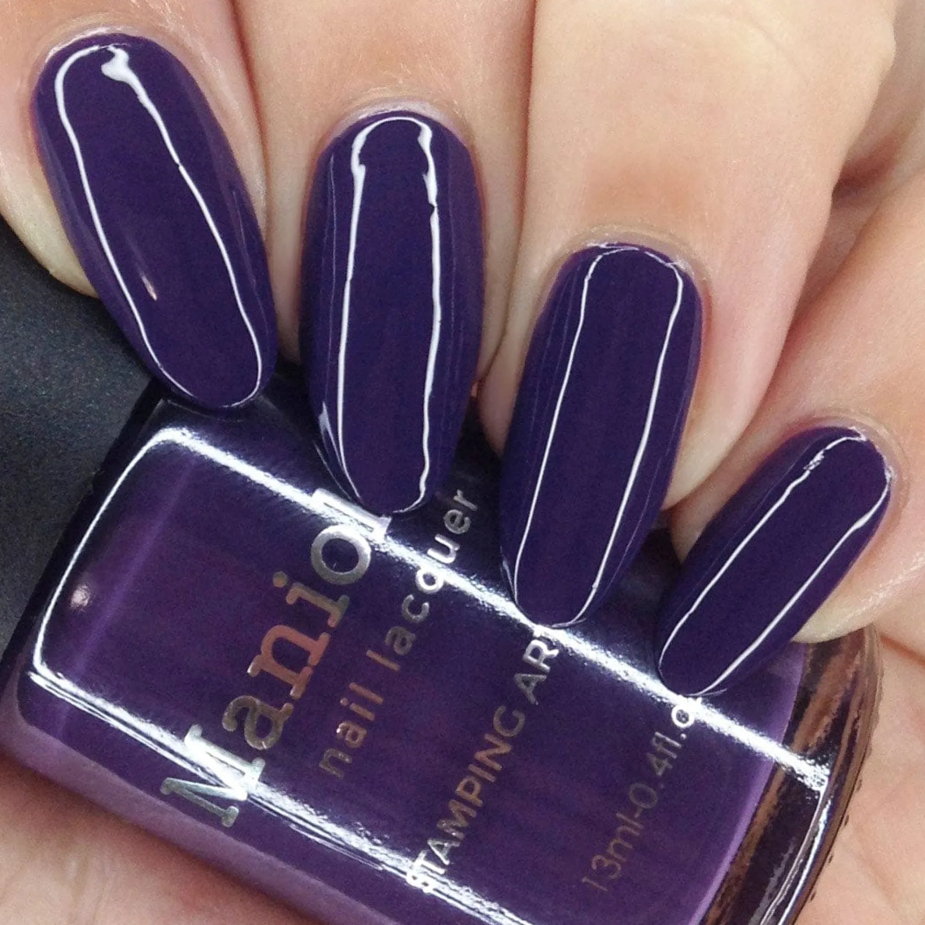 Baroque (B421) - Cream Purple Stamping Polish