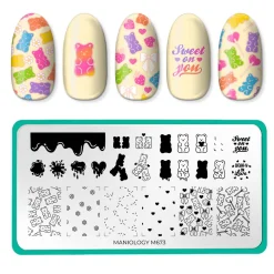 Bear-y in Love (M673) - Nail Stamping Plate