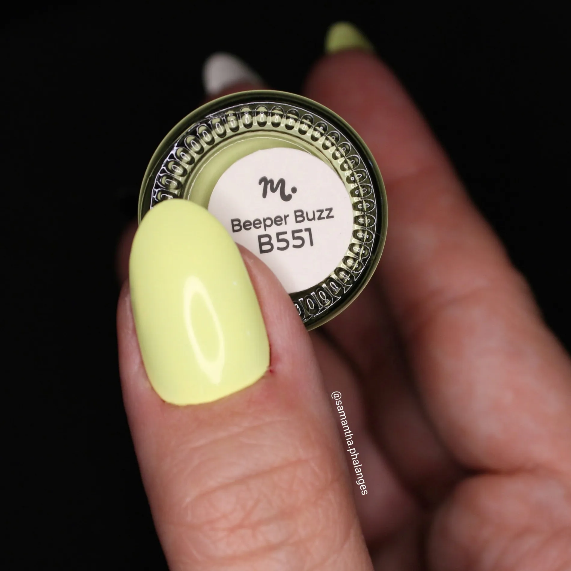 Beeper Buzz (B551) - Cream Neon Yellow Stamping Polish