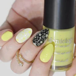 Beeper Buzz (B551) - Cream Neon Yellow Stamping Polish