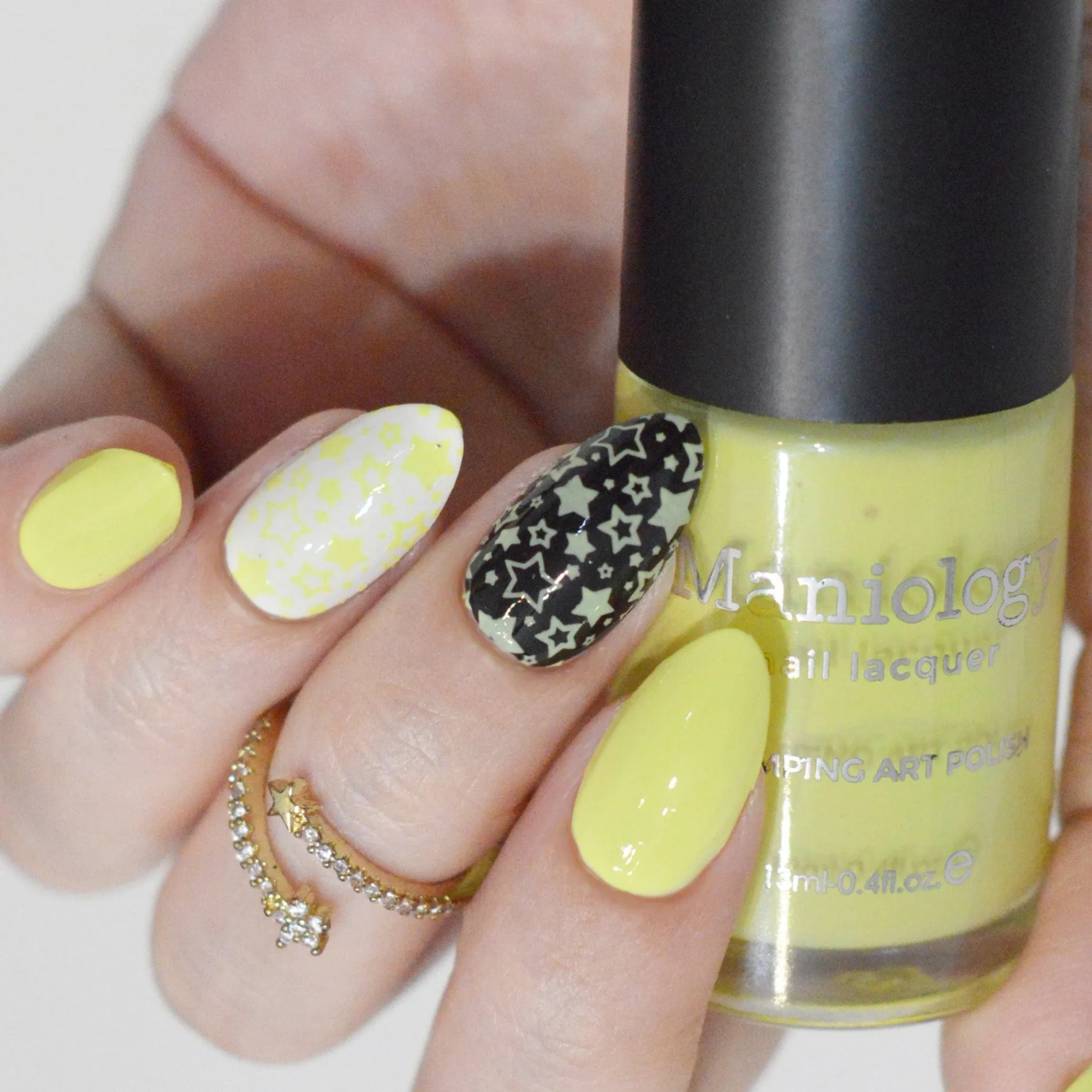 Beeper Buzz (B551) - Cream Neon Yellow Stamping Polish