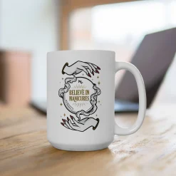 Believe in Manicures Ceramic Coffee Mug 15oz