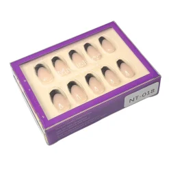 Black Tie Press-On Nails - Short Coffin