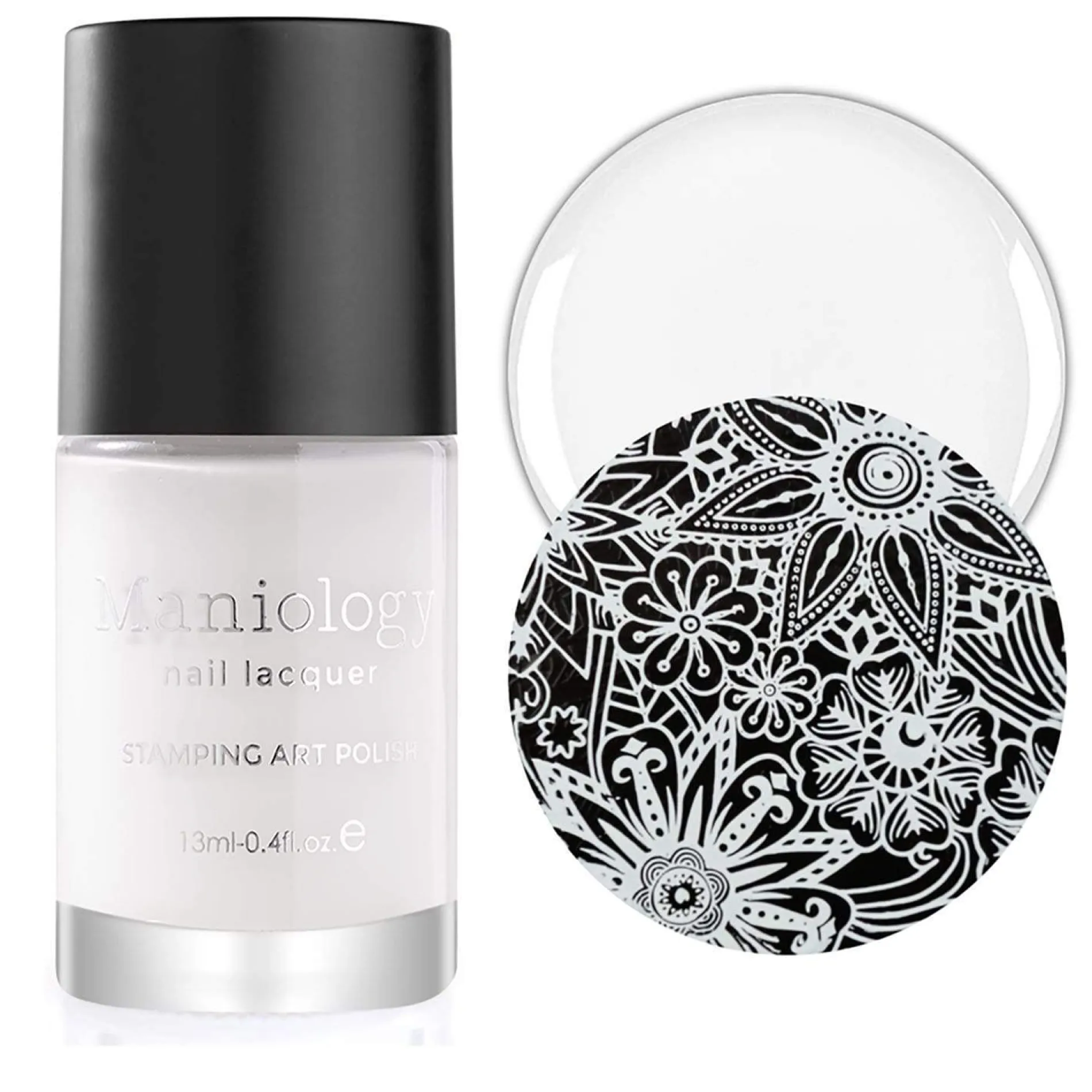 Black & White Duo - Bam! White + Straight Up Black 2pc Nail Stamping Polish Set