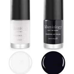 Black & White Duo - Bam! White + Straight Up Black 2pc Nail Stamping Polish Set