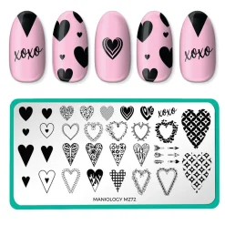 Bleeding Hearts (m272) - Nail Stamping Plate