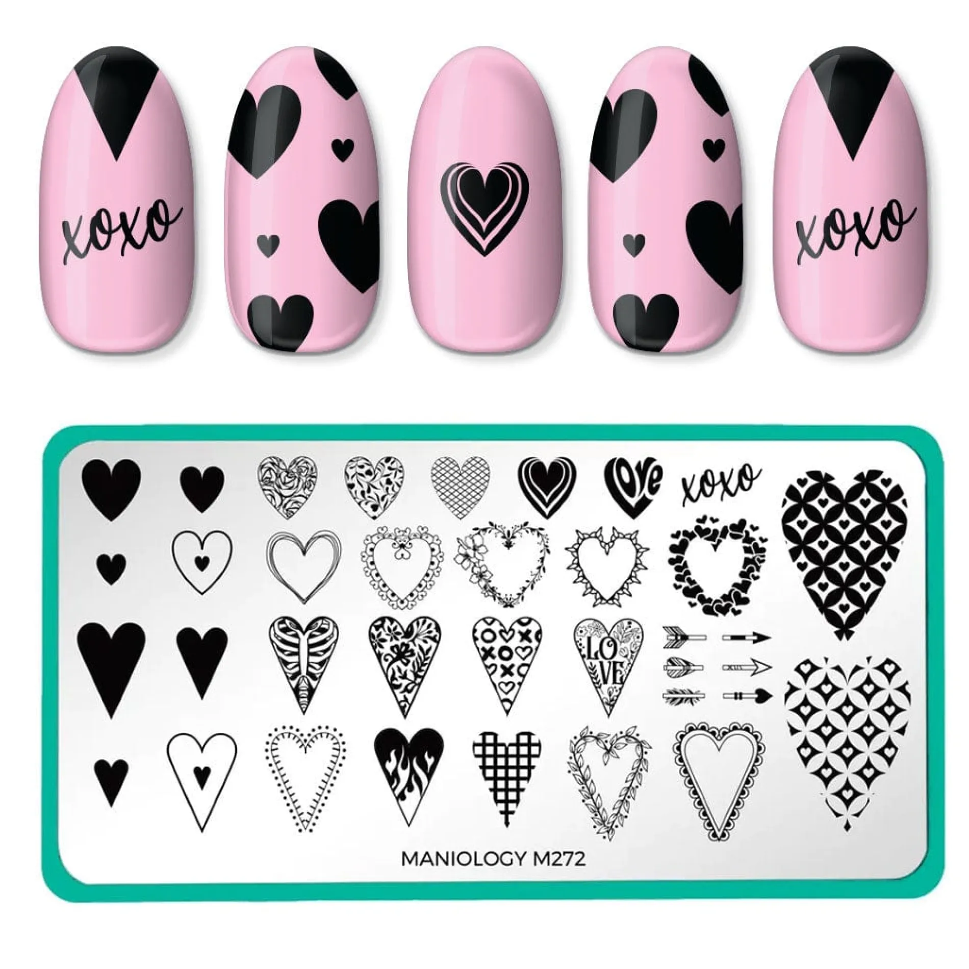 Bleeding Hearts (m272) - Nail Stamping Plate
