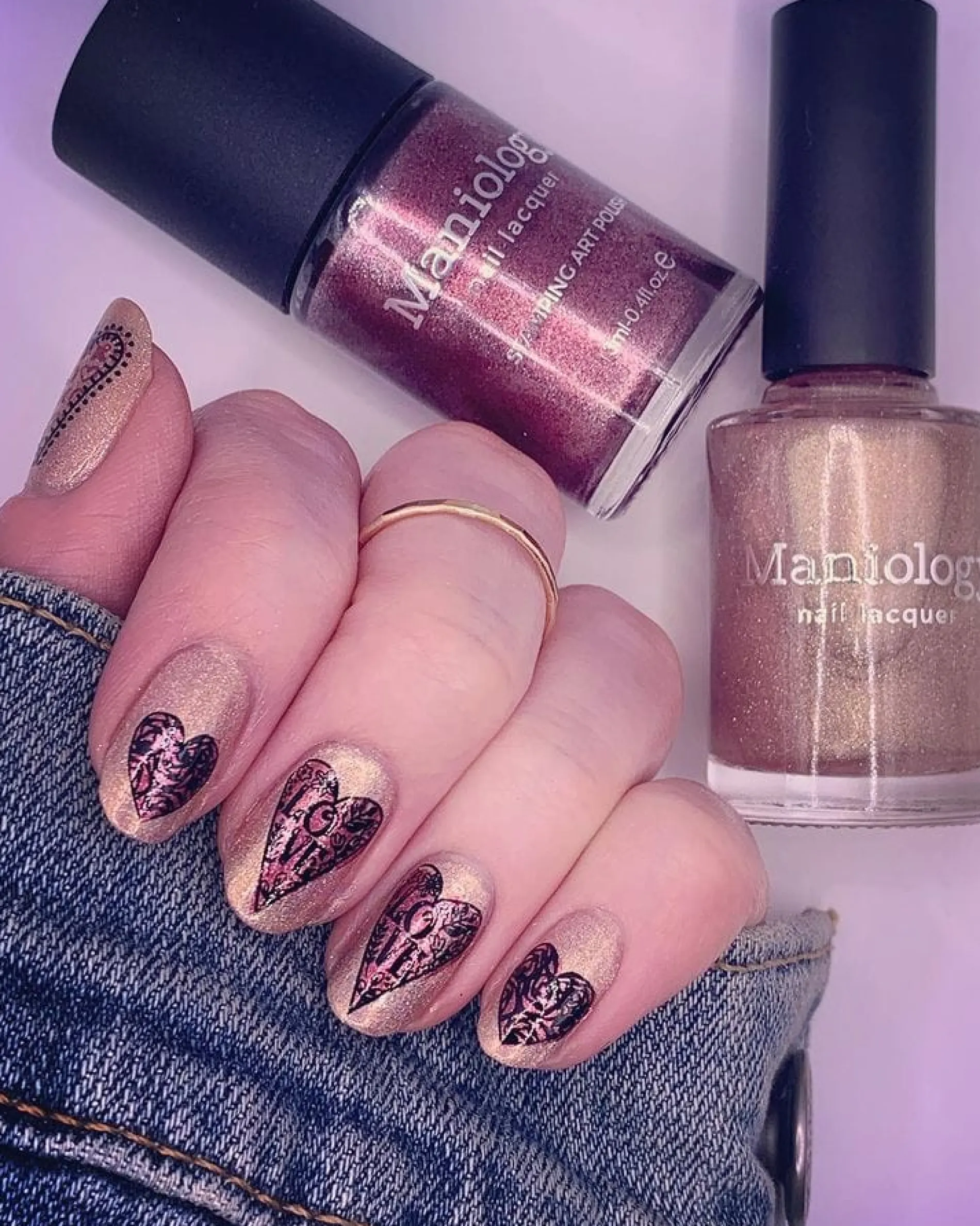 Bleeding Hearts (m272) - Nail Stamping Plate