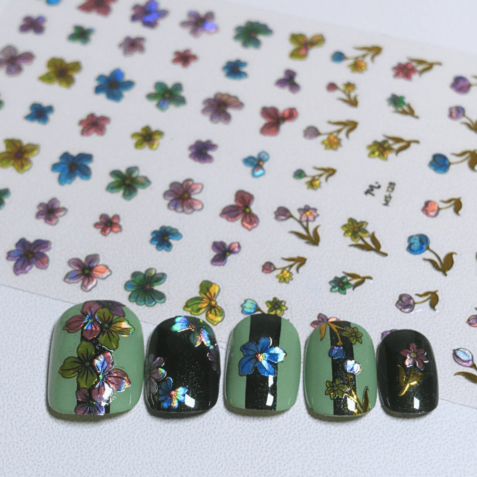 Blooming Joy (MS-128) - Nail Art Sticker