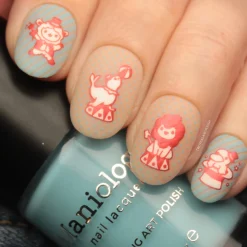 Blue Ribbon (B455) - Cream Blue Stamping Polish