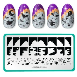 Boo-gie French (M304) - Nail Stamping Plate