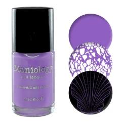 Bubblegum Pop: Roller Skates (B557) - Muted Grape Soda Purple Cream Stamping Polish