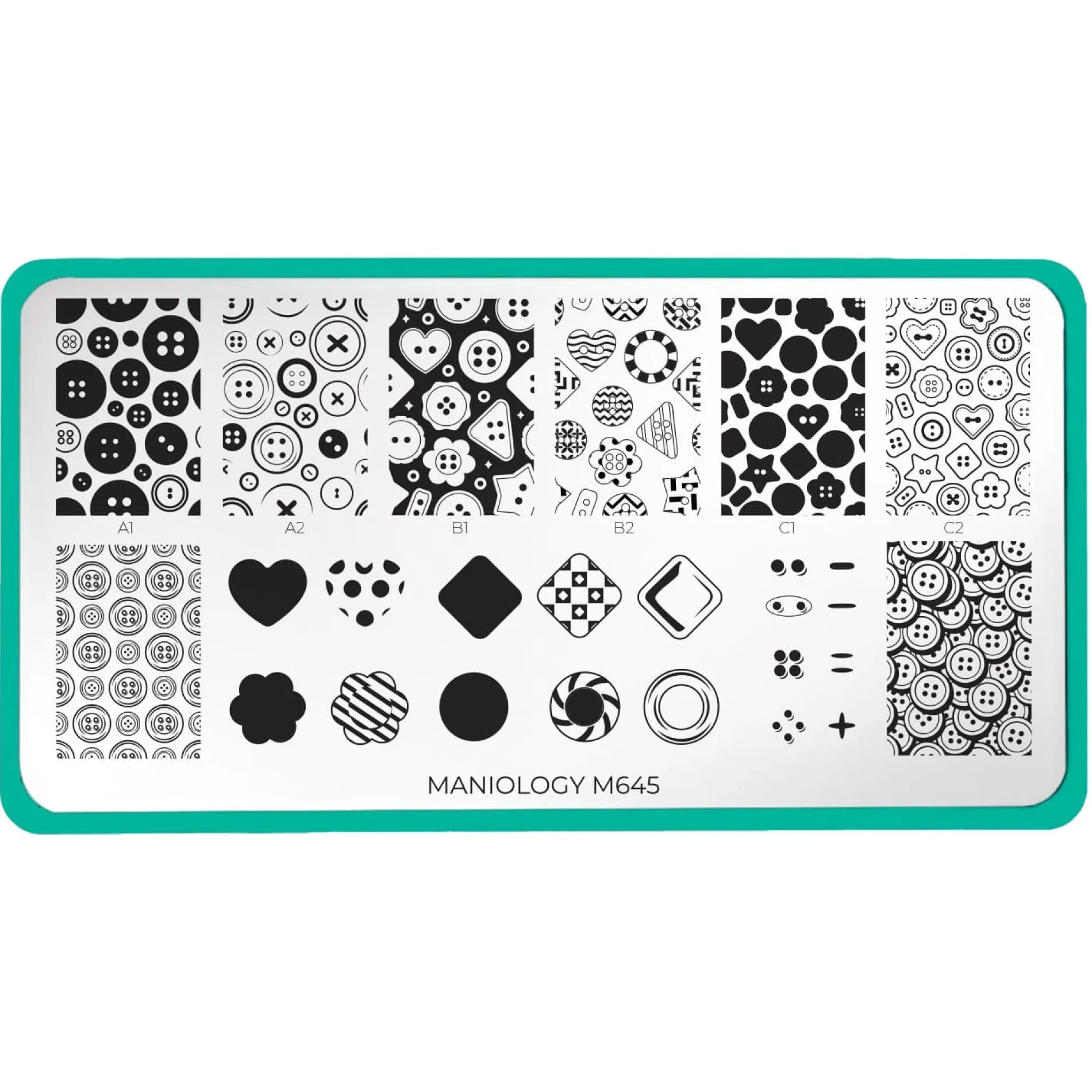 Button Collection (M645) - Nail Stamping Plate