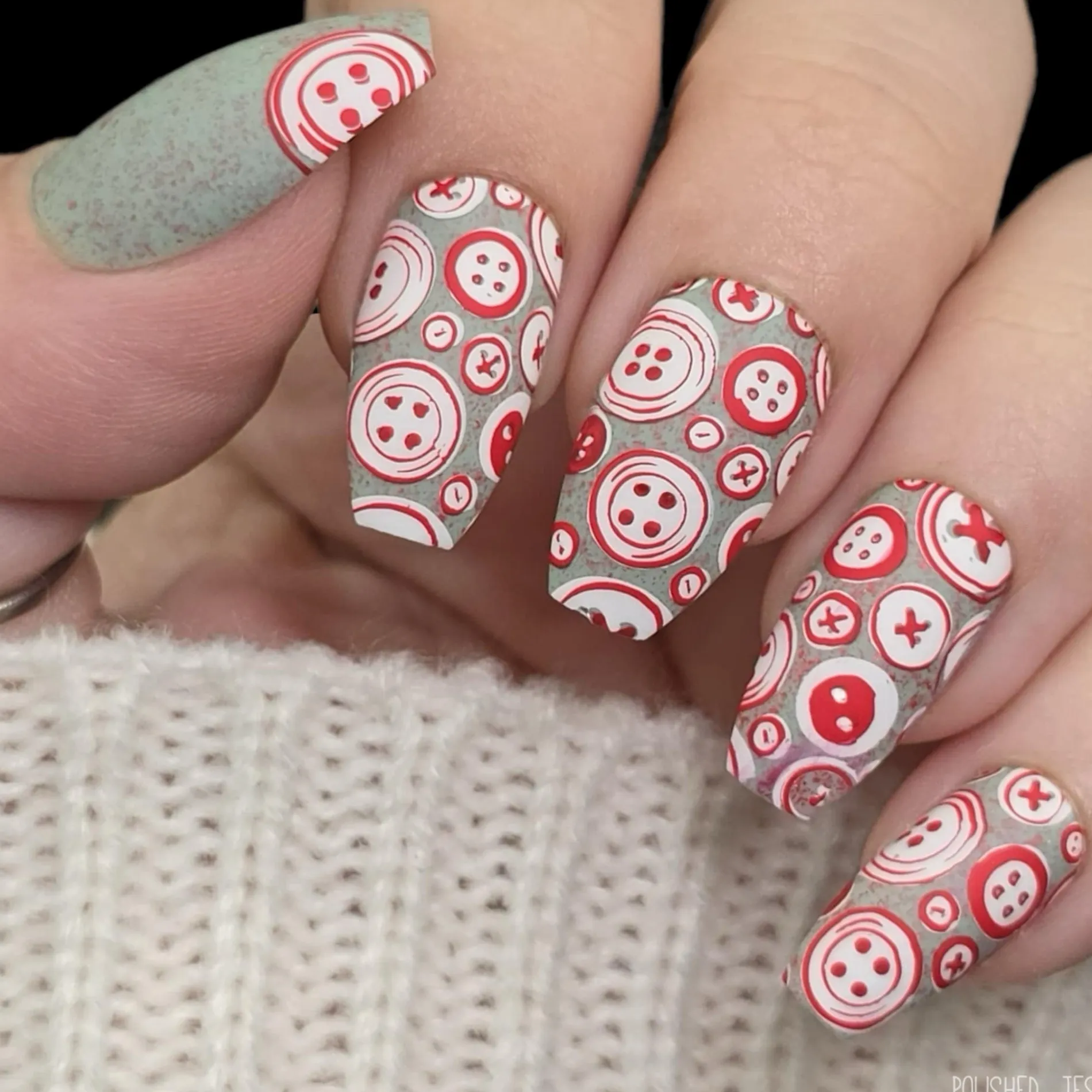 Button Collection (M645) - Nail Stamping Plate