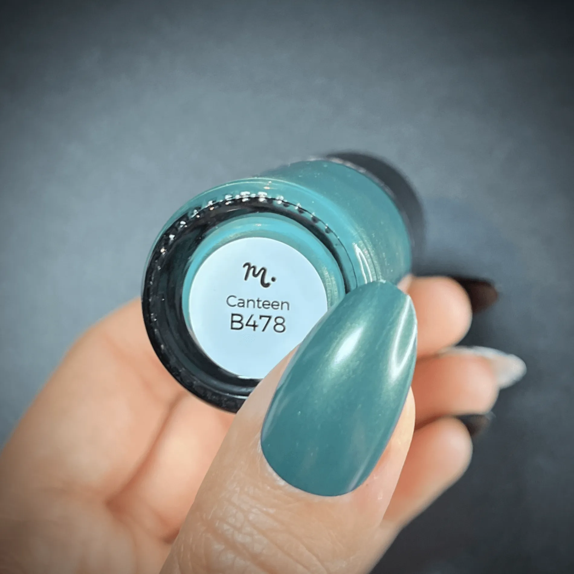Canteen (B478) - Pearl Dark Green with Gold Shimmer Stamping Polish