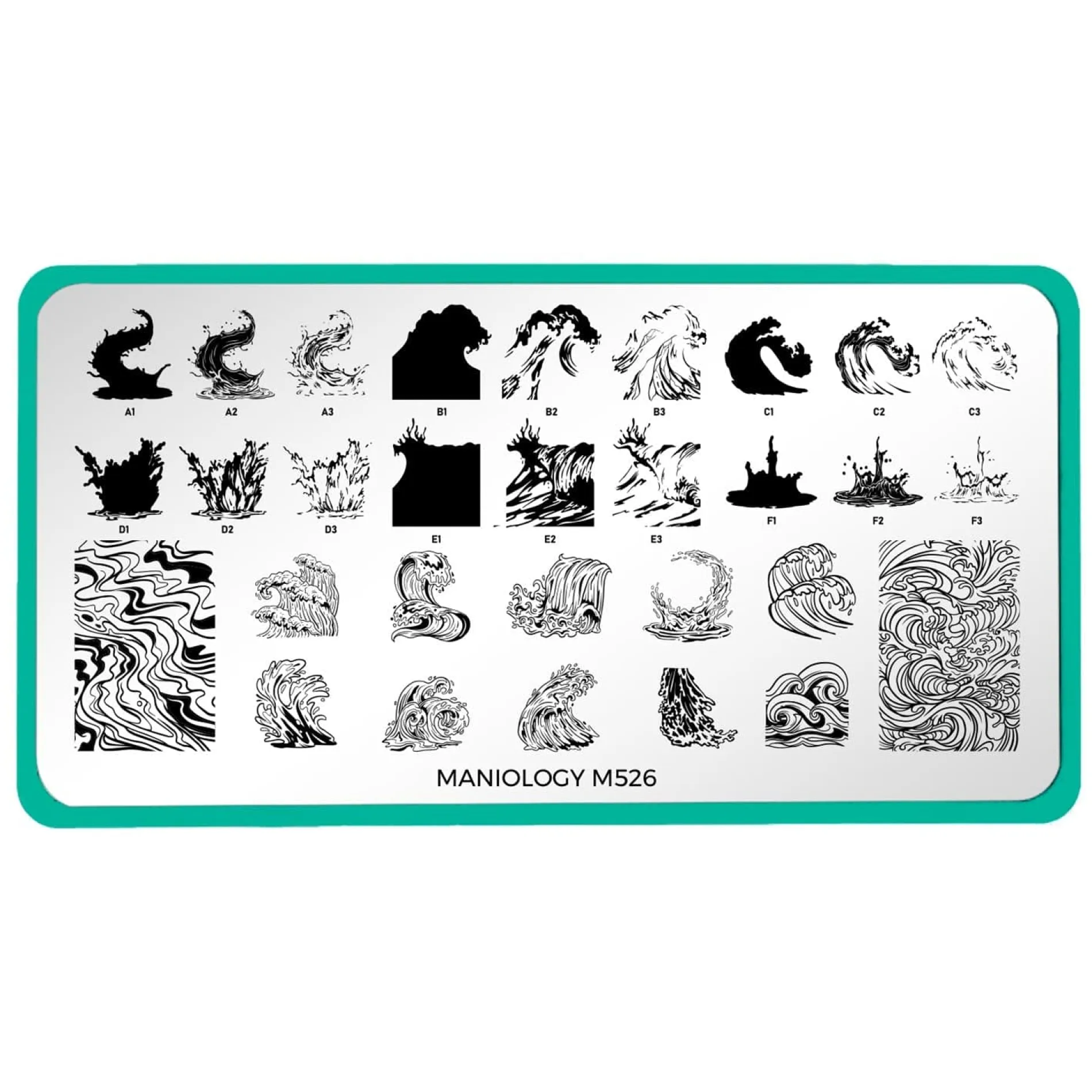Catching Waves (M526) - Nail Stamping Plate