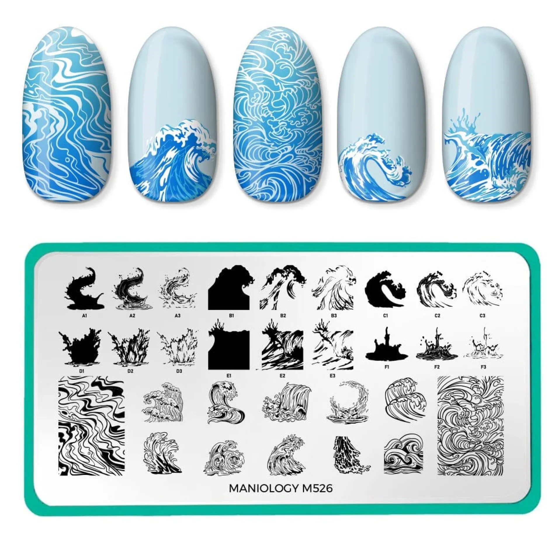 Catching Waves (M526) - Nail Stamping Plate