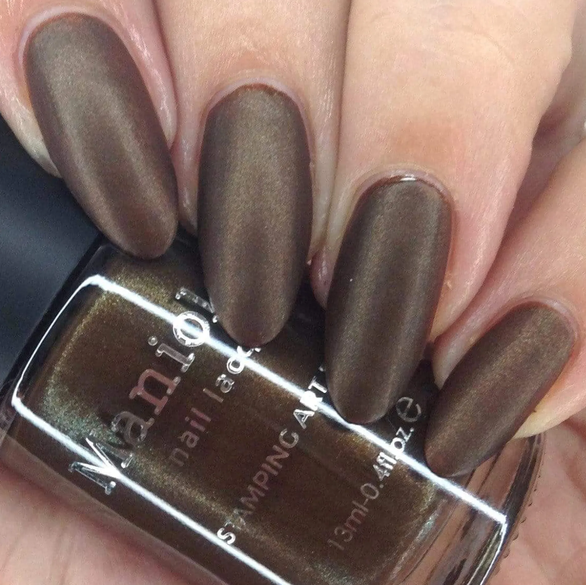 Chestnut ( B406 ) - Duochrome Green Brown Stamping Polish