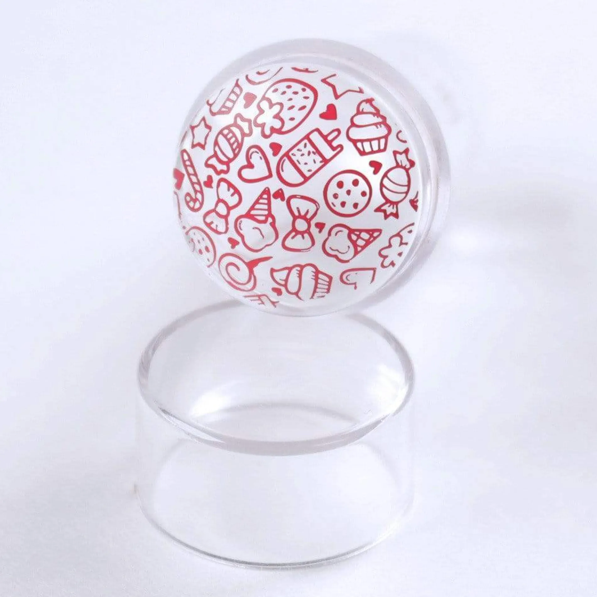 Clear Stamper Collection - Mini Dual Ended Clear Nail Art Stamper + Scraper Card