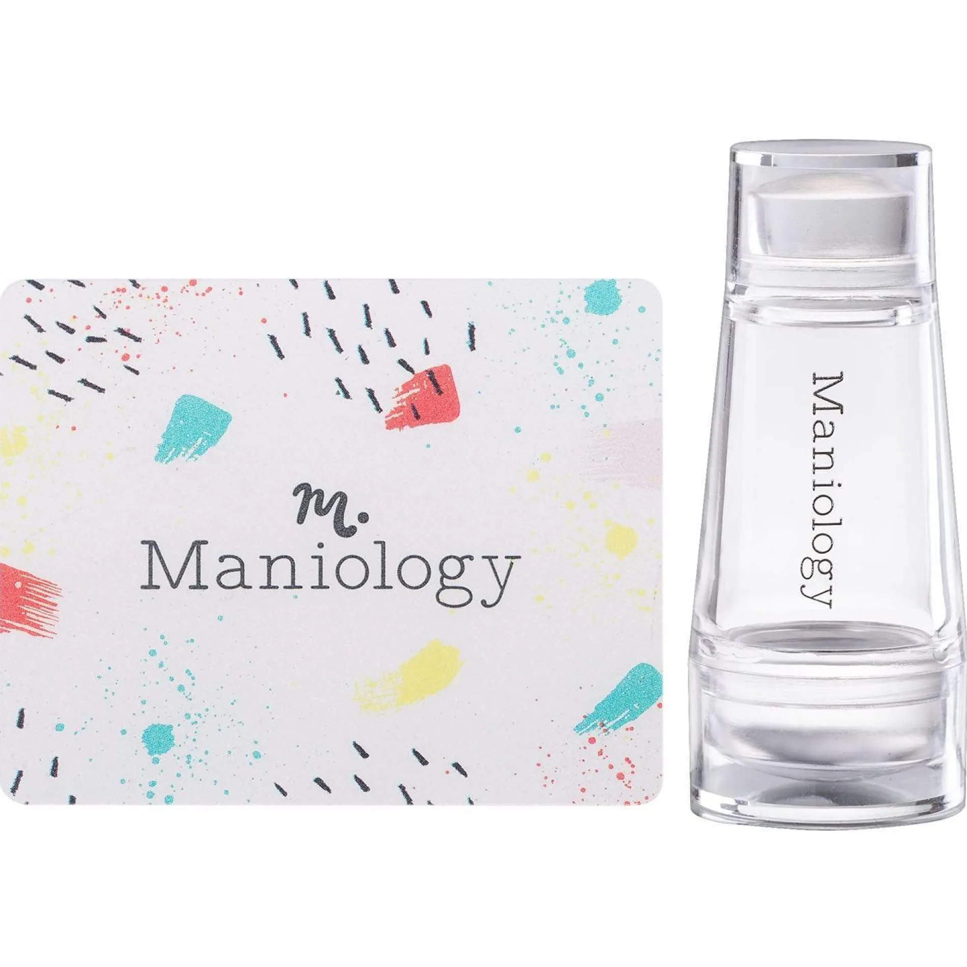 Clear Stamper Collection - Mini Dual Ended Clear Nail Art Stamper + Scraper Card
