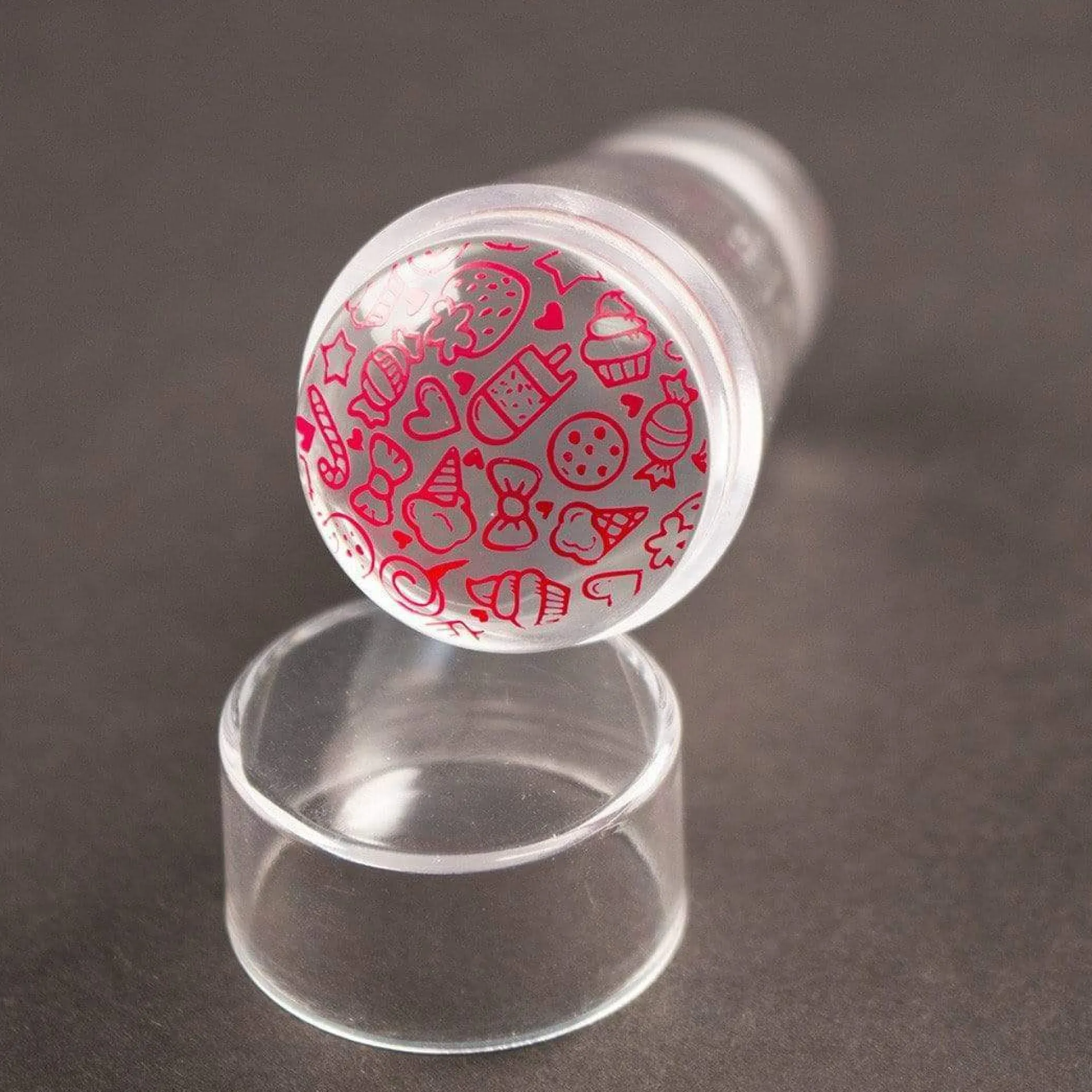 Clear Stamper Collection - Mini Dual Ended Clear Nail Art Stamper + Scraper Card