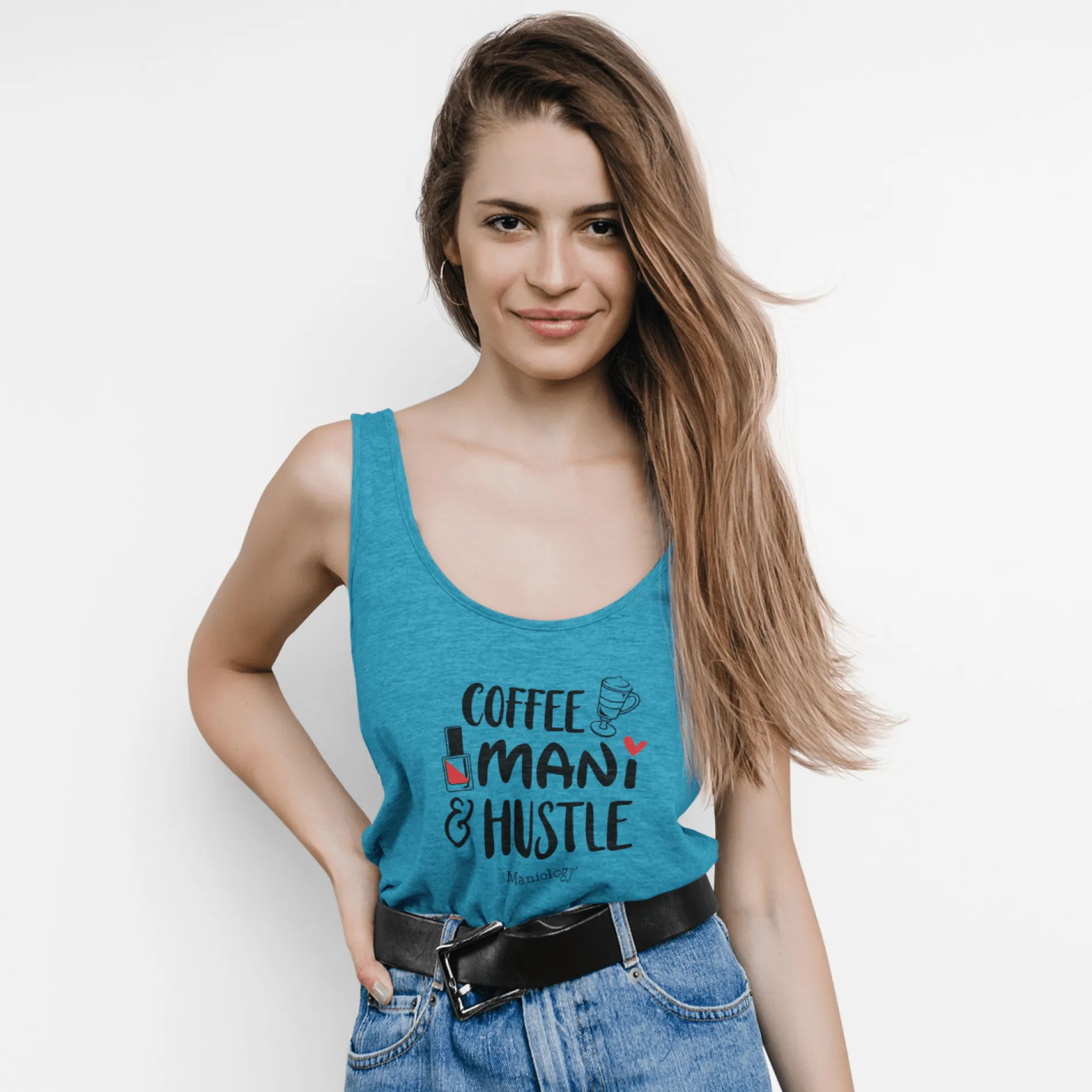 Coffee-Mani-Hustle - Jersey Tank Top