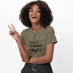 Coffee-Mani-Hustle - Short Sleeve T-shirt