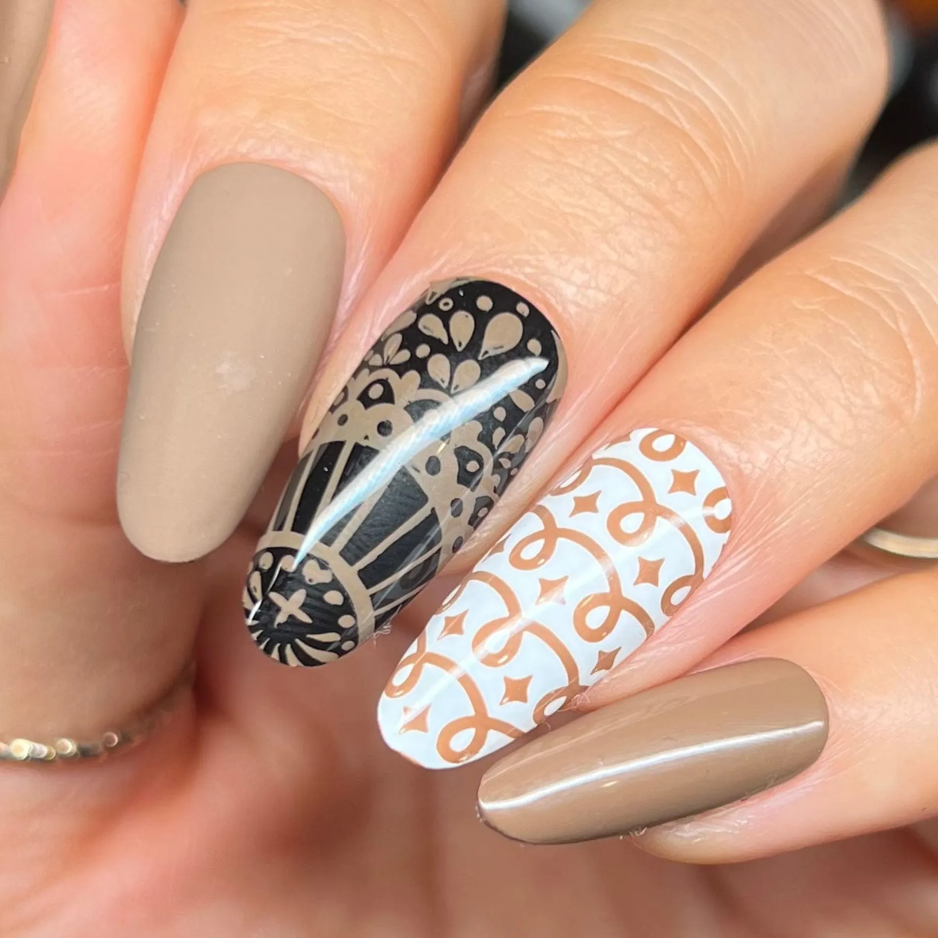 Cookie Crumbs (B538) - Cream Brown Stamping Polish