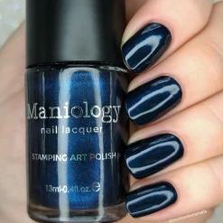 Cosmos (B433) - Pearl Navy Blue Stamping Polish