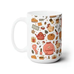 Cozy Fall Favorites Ceramic Coffee Mug 15oz