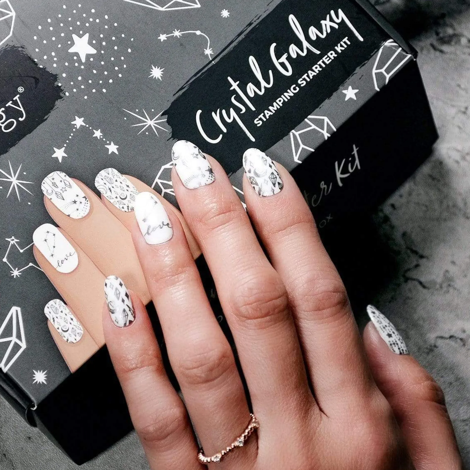 Crystal Galaxy: Space-Themed Nail Stamping Starter Kit